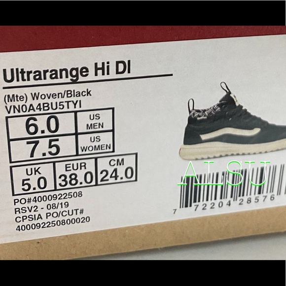 💖MEGA SALE💖VANS UltraRange MTE Woven Black Sneaker Boots Women's 5 VN0A4BU5TYI - Picture 10 of 10